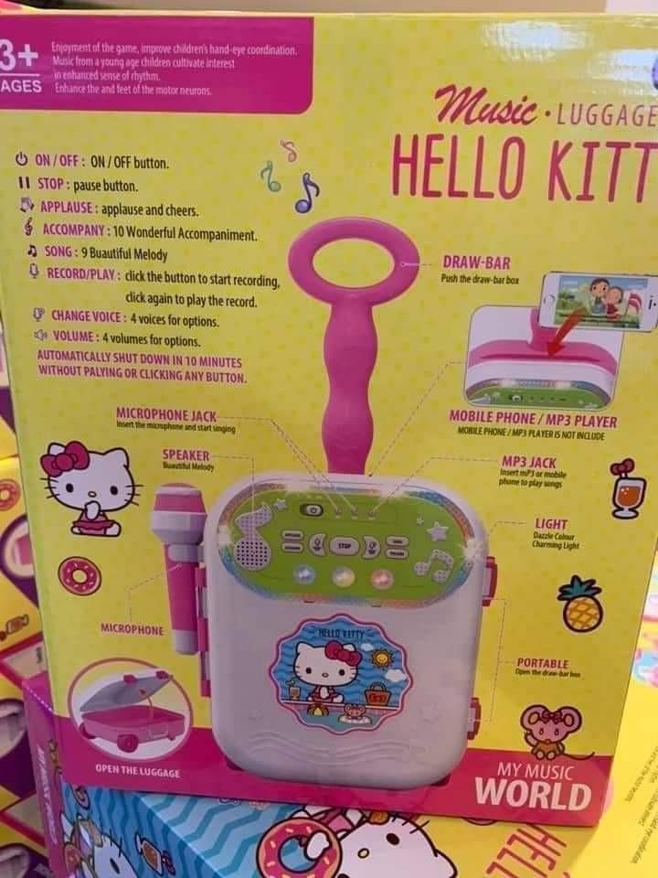 Hello Kitty Luggage Music box with Mp3, Hobbies & Toys, Toys & Games on