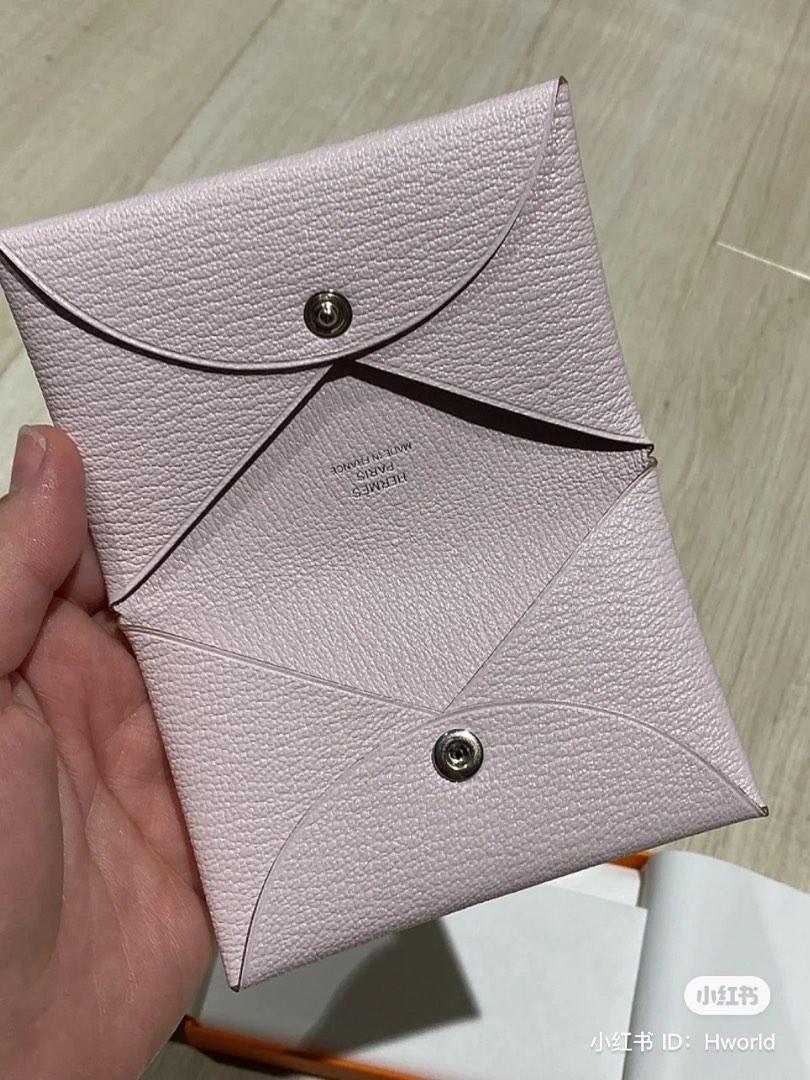 Hermes Calvi Card Holder, Purple, 【Inventory Required Check】