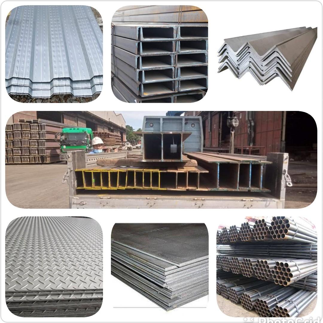 H/I Beam, CChannel Cpurlins, Angle bar, Tubular, Ms plate, Chekered