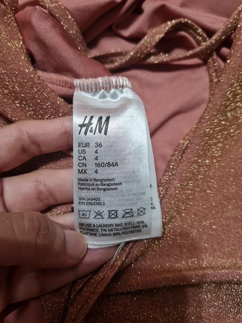 H&m glitter one piece swimsuit, Women's Fashion, Swimwear, Bikinis