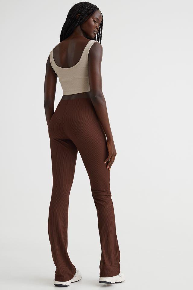 H&M (XL) mocha brown flare leggings bottom pants stretchy muslimah, Women's  Fashion, Bottoms, Other Bottoms on Carousell