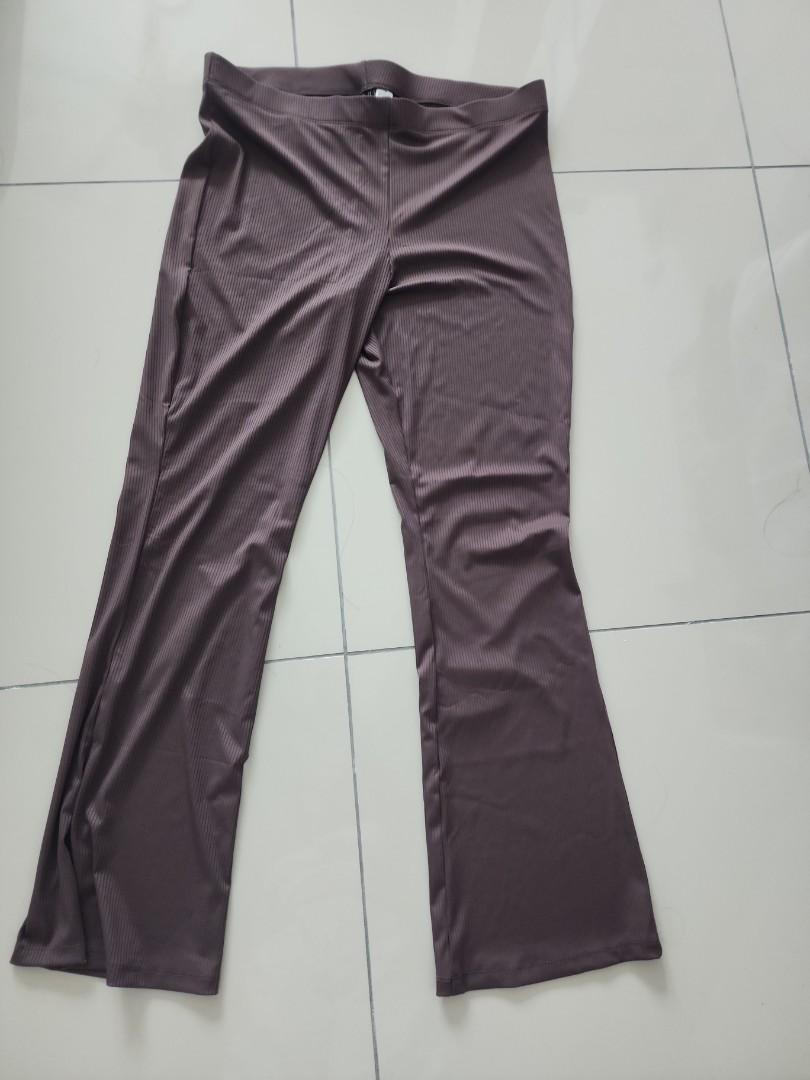 H&M (XL) mocha brown flare leggings bottom pants stretchy muslimah