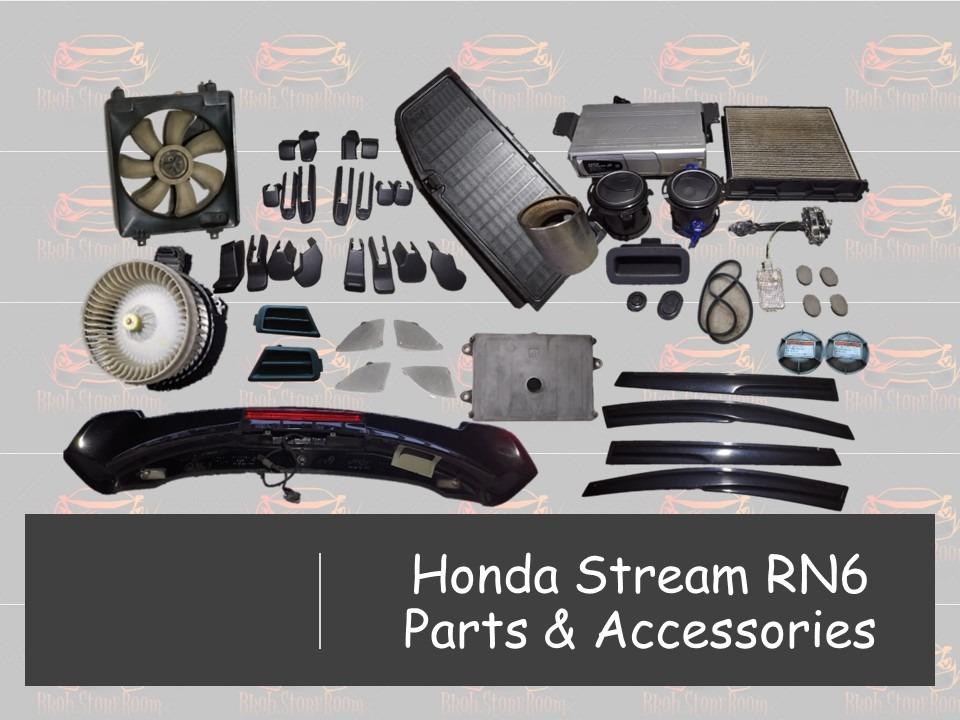 ADD-ON STUFFS! Honda Stream RN6 Spoiler/Visor/ Radiator Fan/ Covers ...