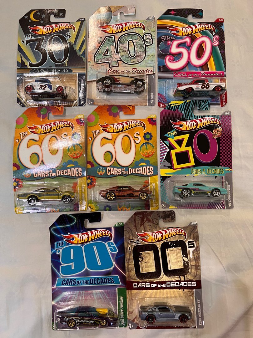Hot wheels cars of the on sale decades