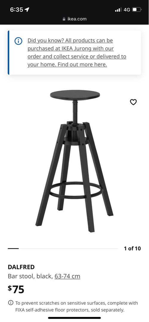 IKEA Bar Stool x 2, Furniture & Home Living, Furniture, Chairs on Carousell