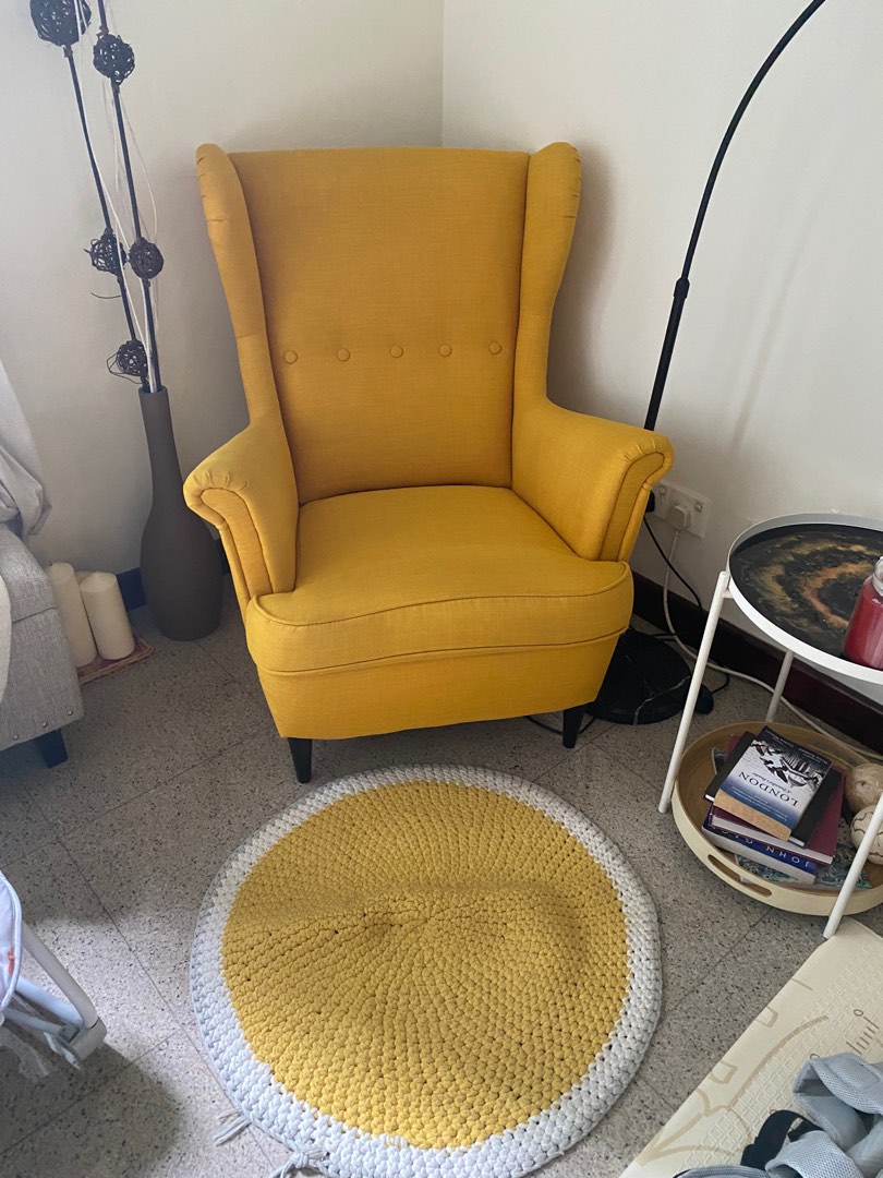 Ikea wing chair clearance yellow