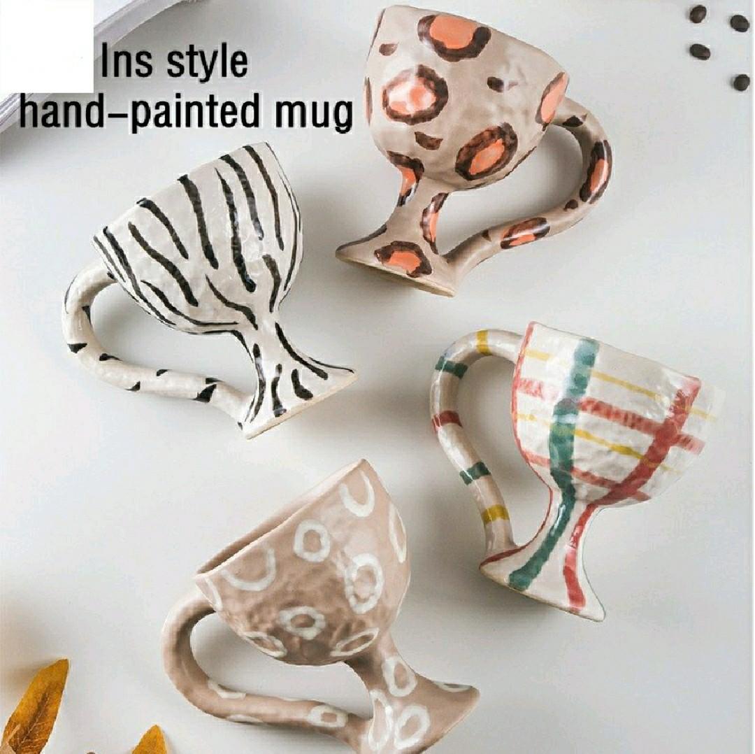 INS Hand Painted Goblets Mug Creative Water Mug Zebra, Leopard & Color line pattern (Category: Coffee & Tea Tableware) located in Quezon City. Submitted by sirhc83 (Listing ID 1185302553, Image 1). Description: Material:Ceramic Size:show as picture Design:4designs Hand-painted Ovenable and microwaveable Friendly reminder:The ceramic products are artificial, and there are some small cavities, lack of glaze, bubbles or small black spots which are c