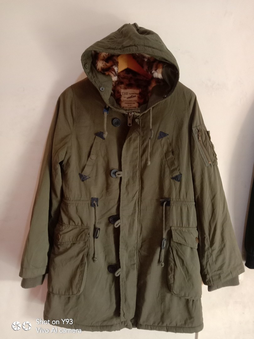 Jaket semi parka Army Fesyen Pria Pakaian Baju Luaran di Carousell