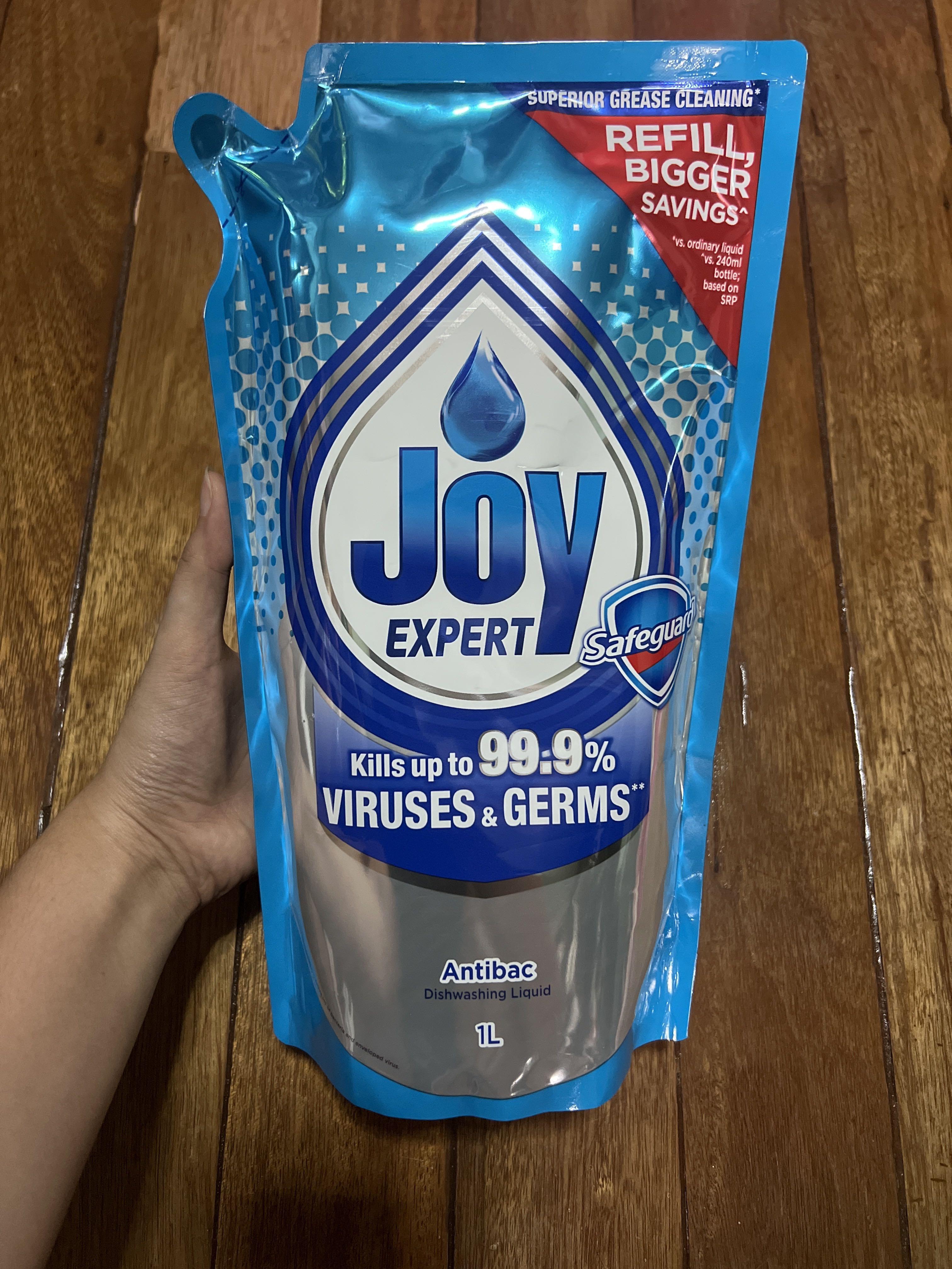 Joy Expert Antibac with Power Of Safeguard Dishwashing Liquid Pouch