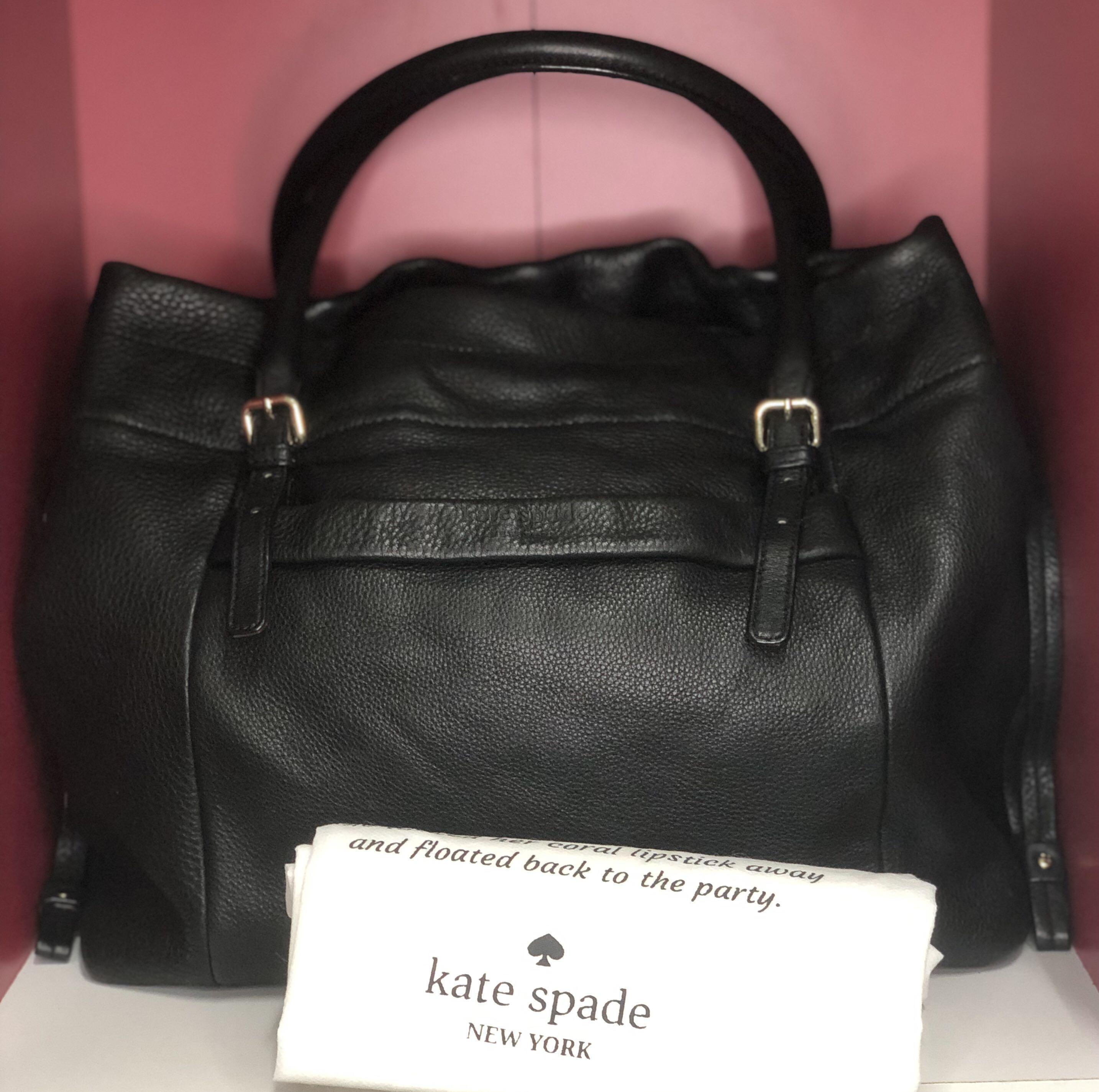 Raya Sales 15%‼️Preloved Kate Spade Westbury Pebble Black Leather  Drawstring/Tote/Shoulder/Handcarry Bags, Luxury, Bags & Wallets on Carousell