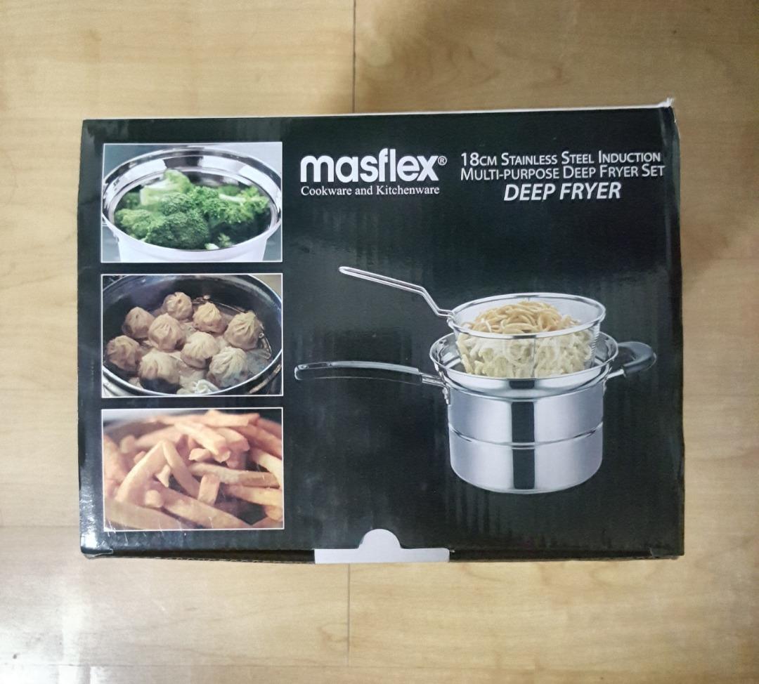 Kitchenware - Masflex 18CM Stainless Steel Induction Multi-Purpose Deep Fryer Set (Category: Cookware & Accessories) located in Mandaluyong City. Submitted by blitzwing28 (Listing ID 1185480913, Image 3). Description: PRICE: P1100 PAYMENT METHODS: - BDO bank transfer - Cash on hand - Globe G-Cash ITEM CONTENTS: - 1x Kitchenware - Masflex 18CM Stainless Steel Induction Multi-Purpose Deep Fryer Set - 1x Instruction Manual - 1x Box.
