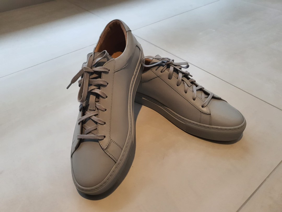 Koio Capri Pebble Grey Leather Sneakers US Size 10, Men's Fashion