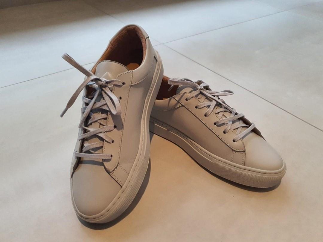 Koio Capri Sandstone Grey Leather Sneakers US Size 6