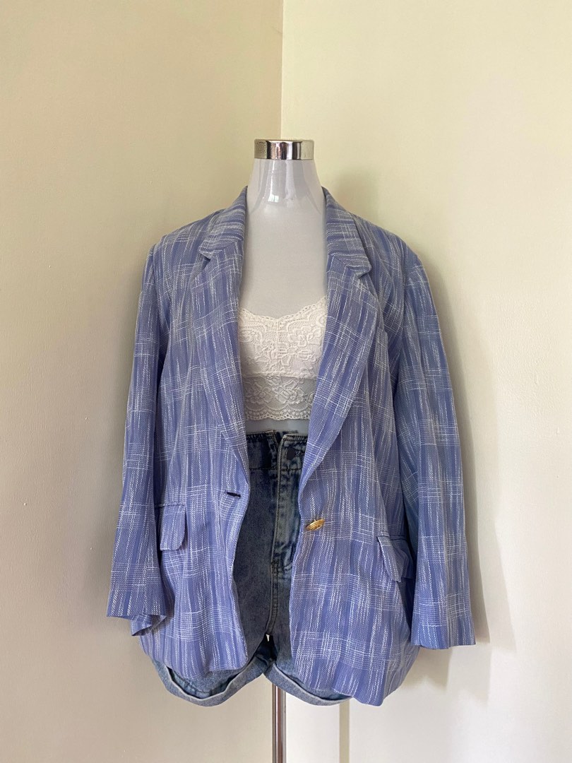 light blue low blazers