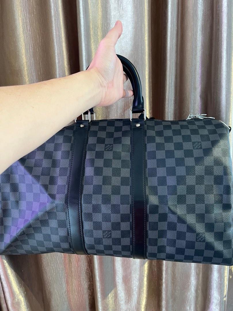 LOUIS VUITTON KEEPALL 45 Damier Graphite, Luxury, Bags & Wallets on  Carousell