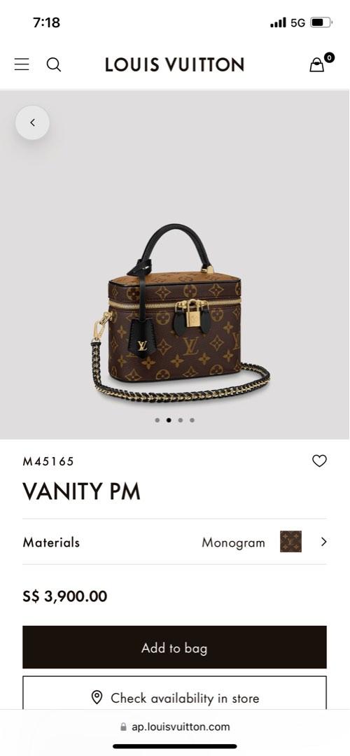 Louis Vuitton Vanity PM bag LV Vanity PM, Luxury, Bags & Wallets on  Carousell