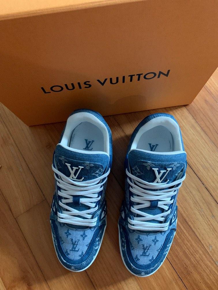 LOUIS VUITTON LV TRAINER SNEAKER 'DENIM NOIR' المقاس ٤٠-٤٥ الجوده