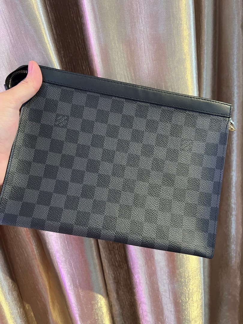 Louis Vuitton Pochette Voyage Eclipse Monogram; Toiletry 26 Clutch