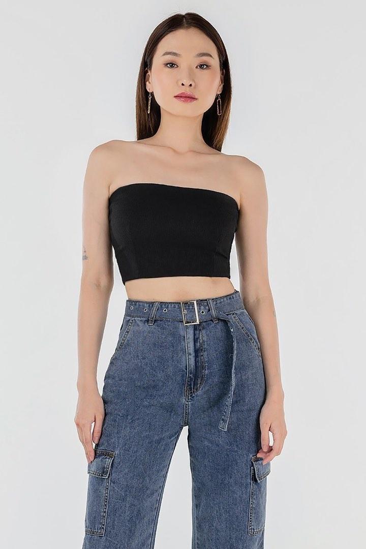 Lovet Joan Mesh Cami Corset Padded Crop Top