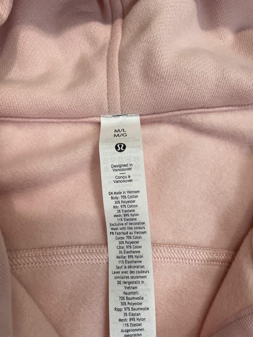 Lululemon Scuba Oversized 1/2 zip hoodie pink mist sz M/L