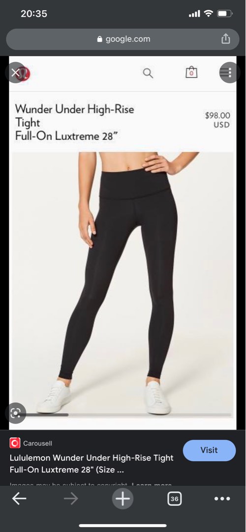 Wunder under crop HR *full-on luxtreme fabric, Women's Fashion, Activewear  on Carousell