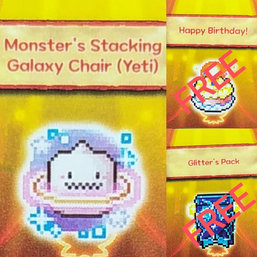 MapleSEA Stacking Galaxy Chair Yeti MapleStory 17 Anni, Video Gaming, Gaming Accessories, In