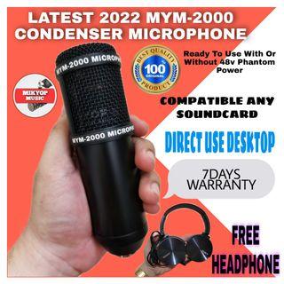 Meet The Original MYM-2000 Condenser Microphone Studio Microphone Ready To Use Any Soundcard With Ot Without 48v Phantom power