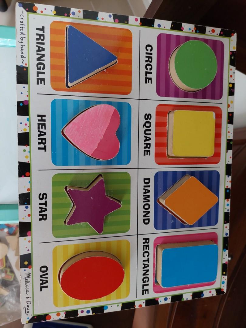 Melissa and doug chunky puzzle shapes clearance