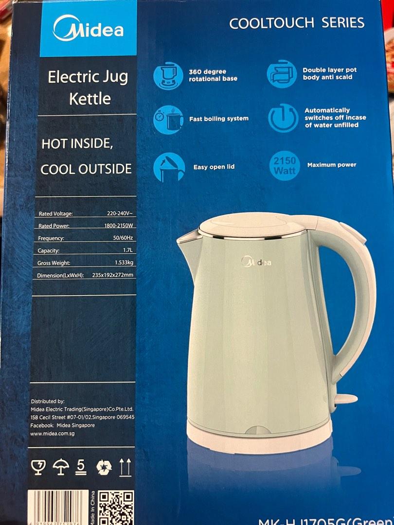 Midea Electric Jug Kettle 1.7L (Green), TV & Home Appliances, Kitchen