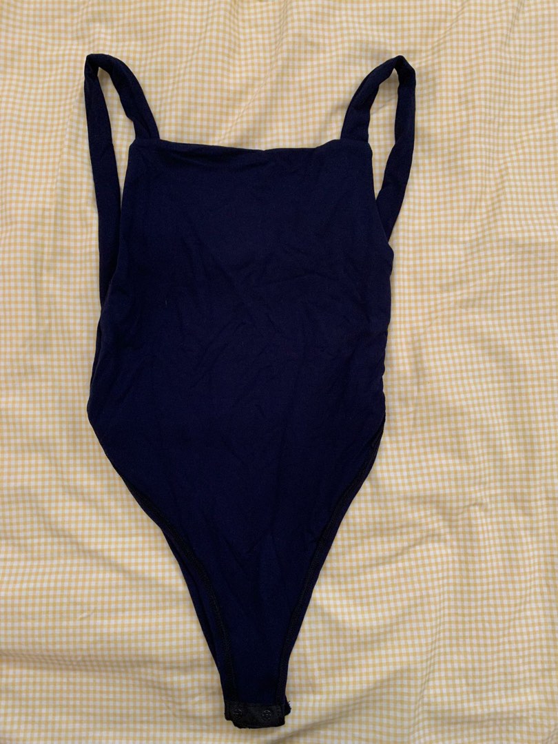 Navy blue Bodysuit, Women's Fashion, Tops, Other Tops on Carousell