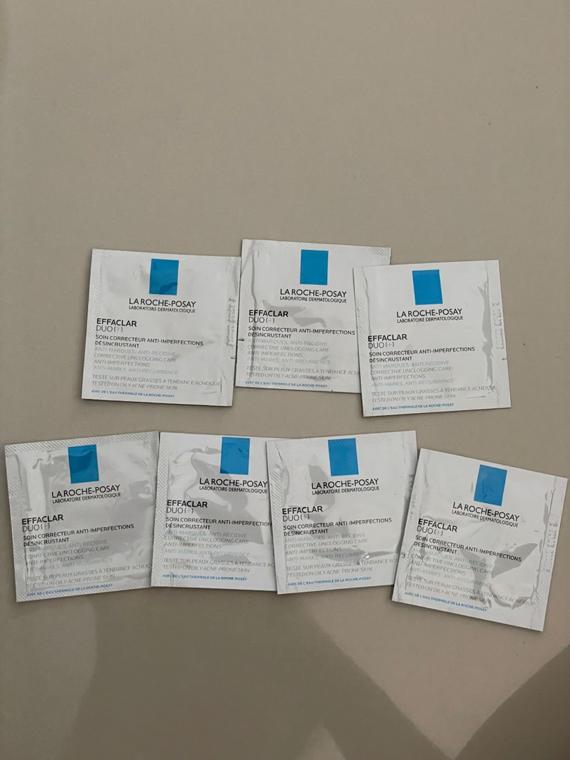 La Roche Posay Effaclar Duo (+) face moisturizer LRP sample size sachet ...