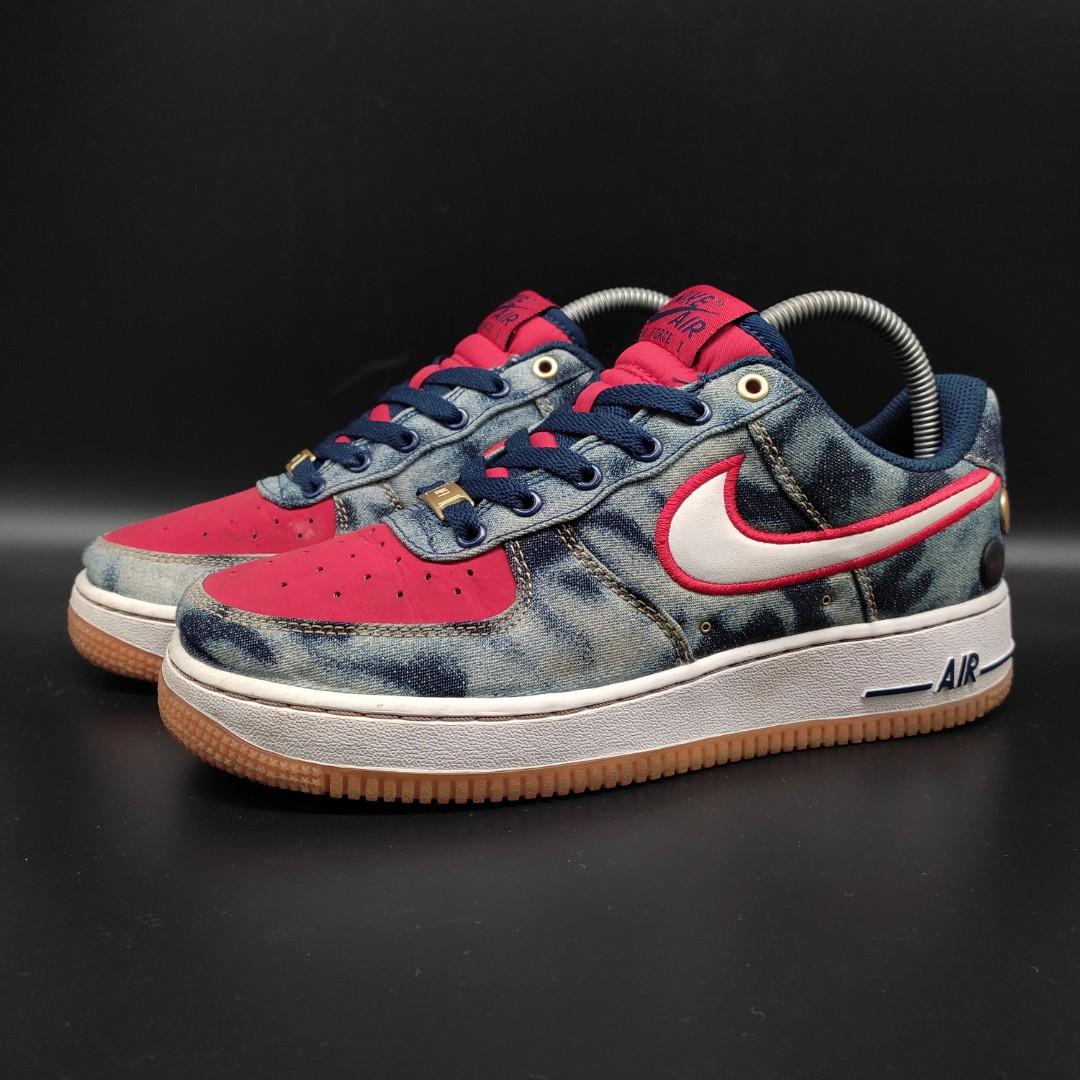 Nike air force 1 low acid wash denim outlet