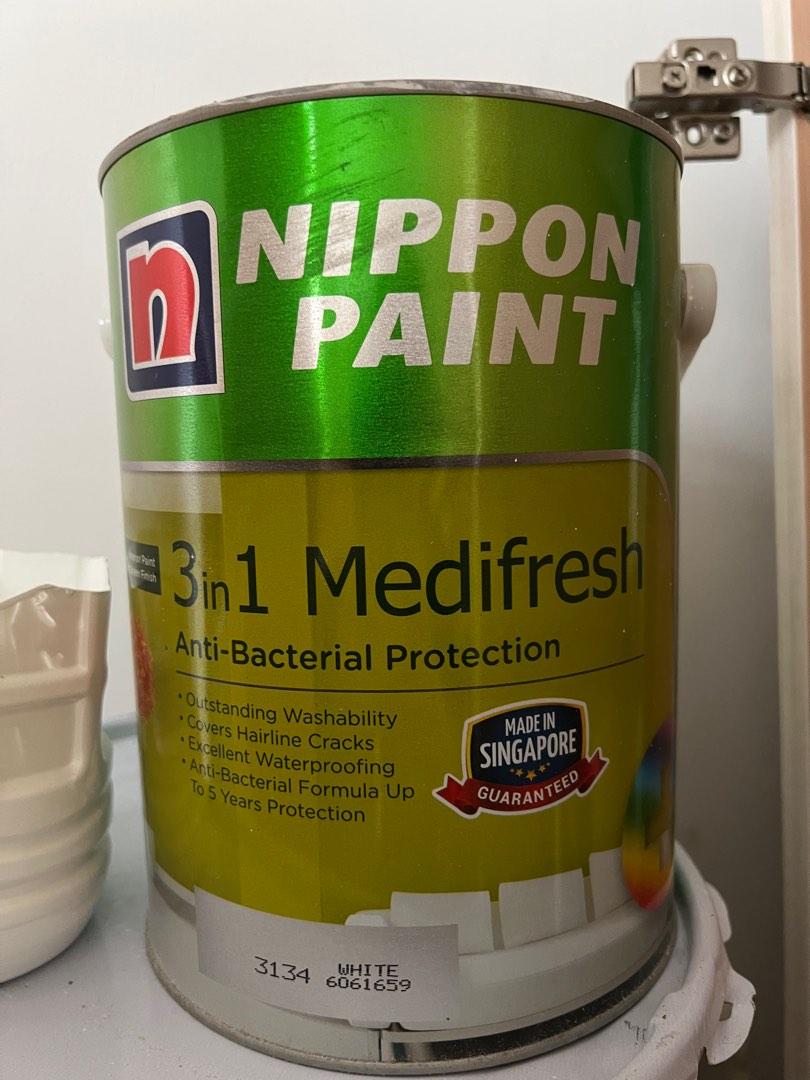 Nippon Paint 3in 1 Medifresh (3134 WHITE)5litre, Furniture & Home