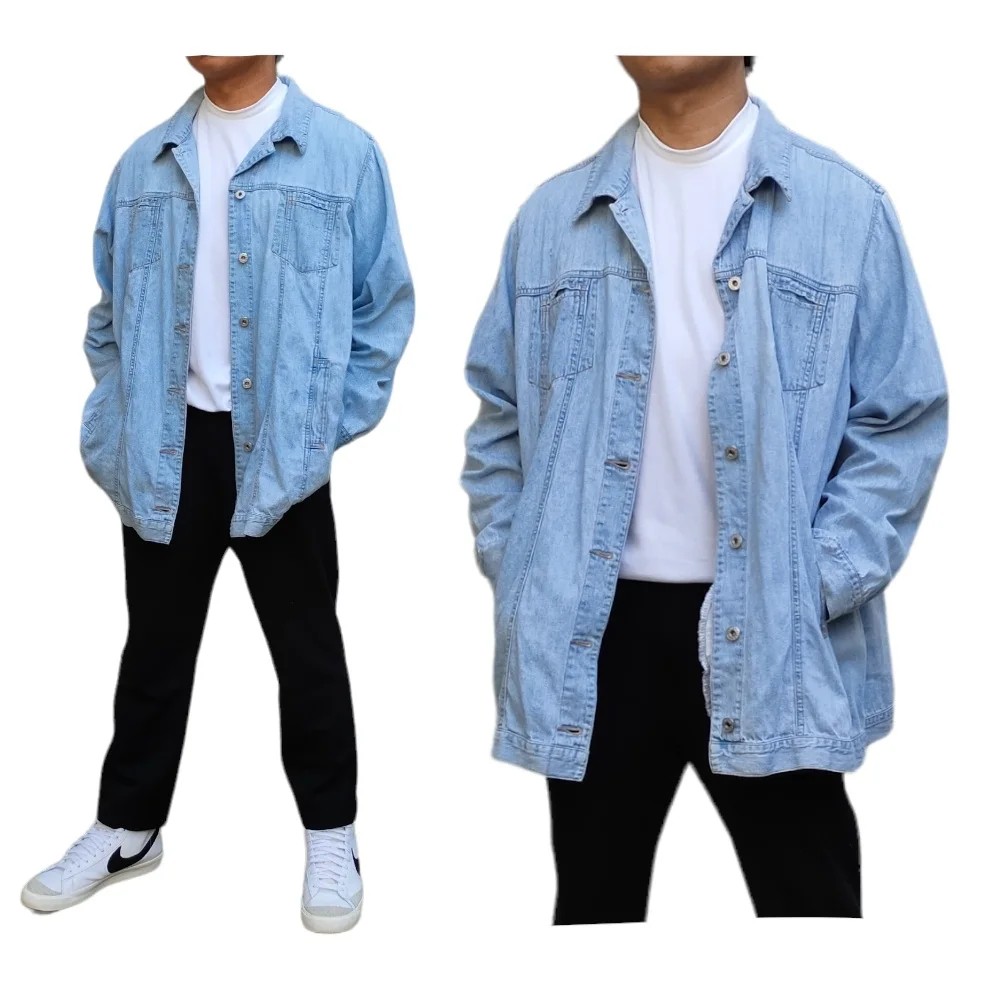 Oversized Denim Jacket, Men's Fashion, Coats, Jackets and Outerwear on  Carousell