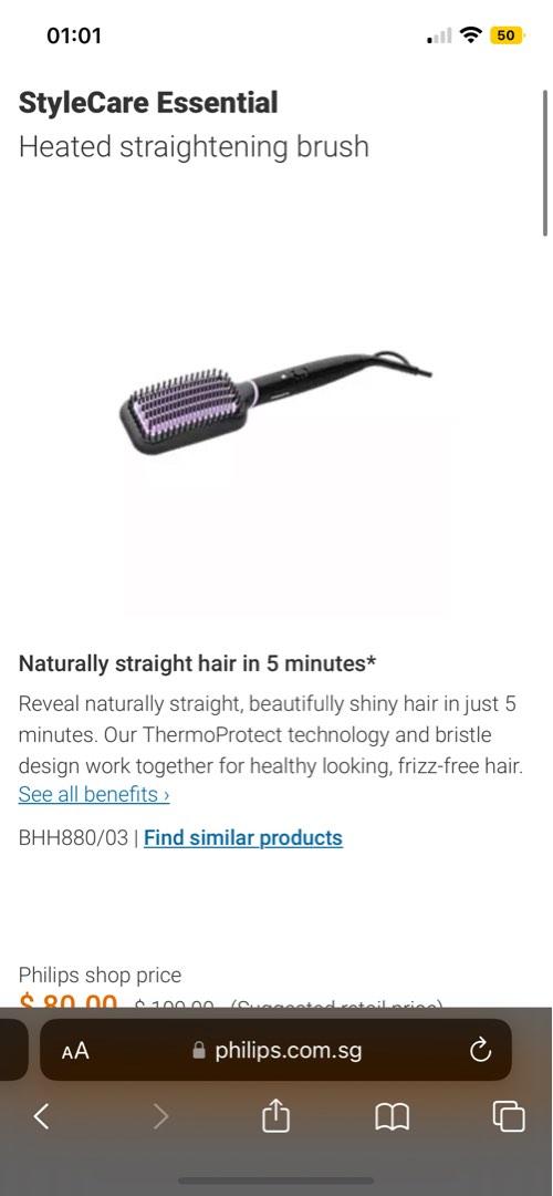 Philips Stylecare Essential Hair Brush Straightener, Beauty & Personal ...