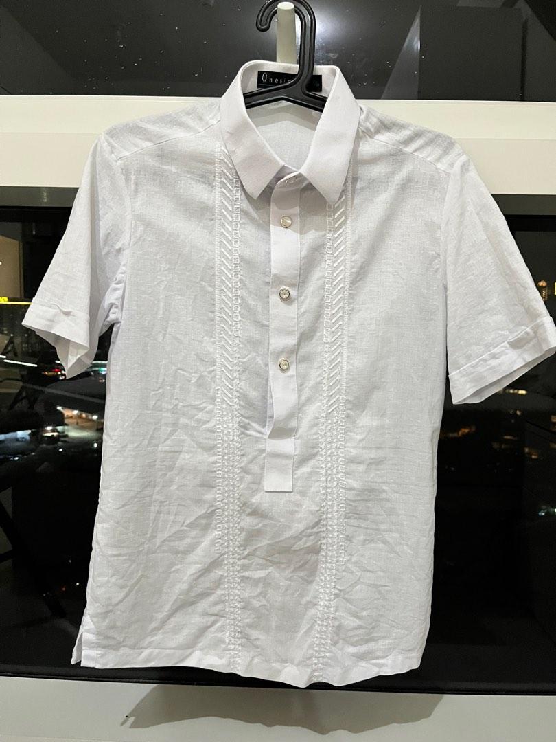 Polo Barong (Onesimus), Men's Fashion, Tops & Sets, Formal Shirts on ...