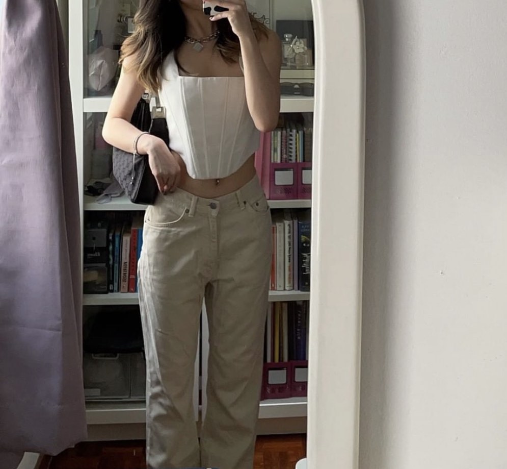 Pomelo Corset Top, Women's Fashion, Tops, Sleeveless on Carousell