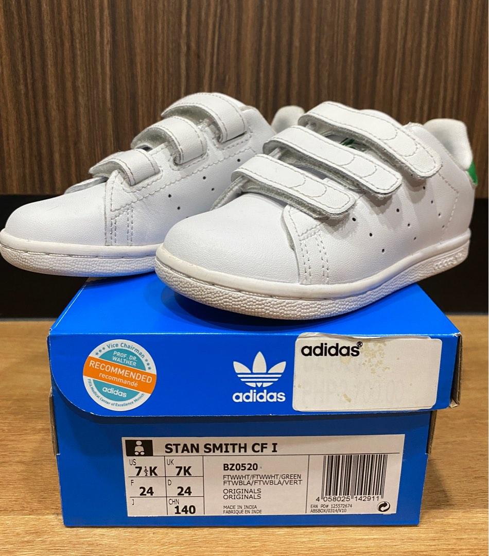 Pre Loved Adidas Stan Smith shoes BZ0520 Cloud White Green Infant Toddler
