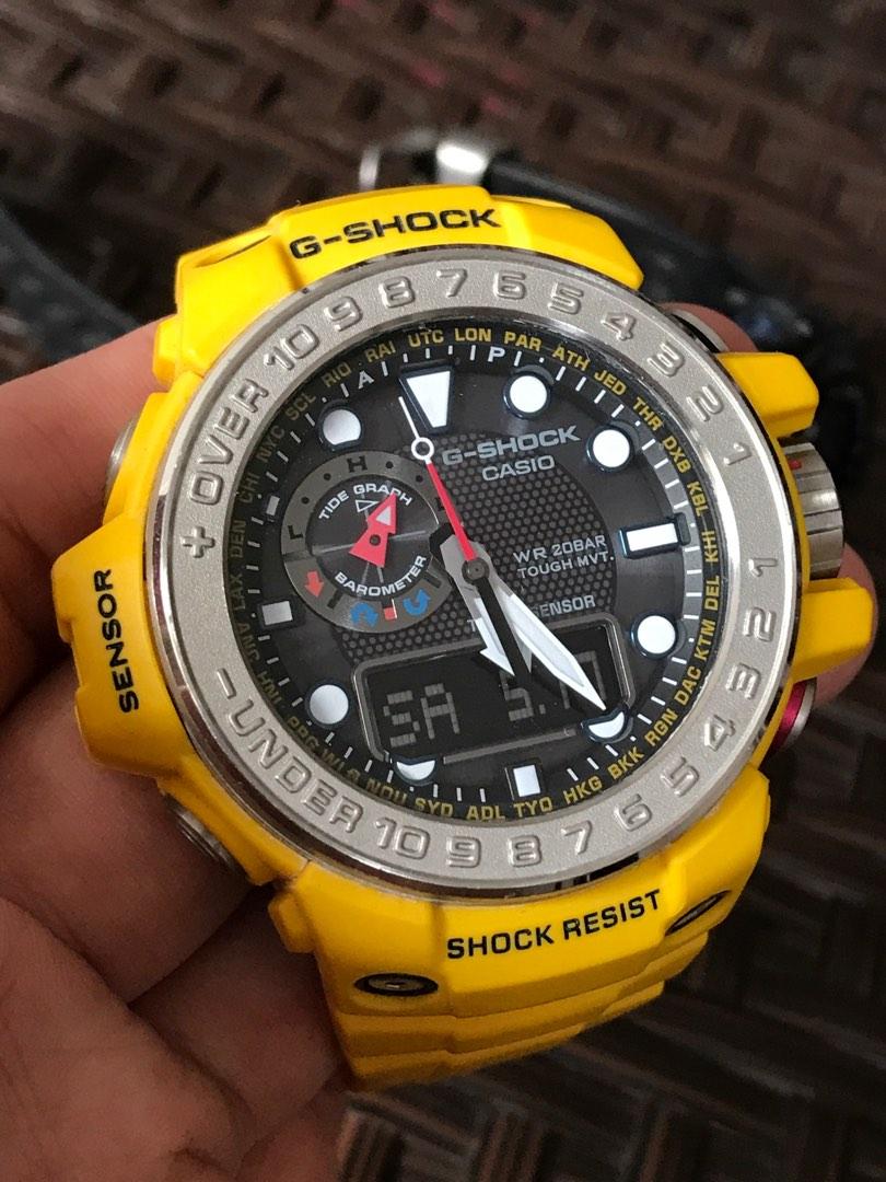 Pre loved Casio G Shock Gulfmaster Multiband Tough Solar GWN 1000B 1B and Yellow GWN 1000 9A