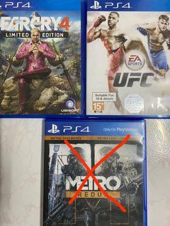 PS4 Games x3: Fallout4, UFC , Far Cry 4