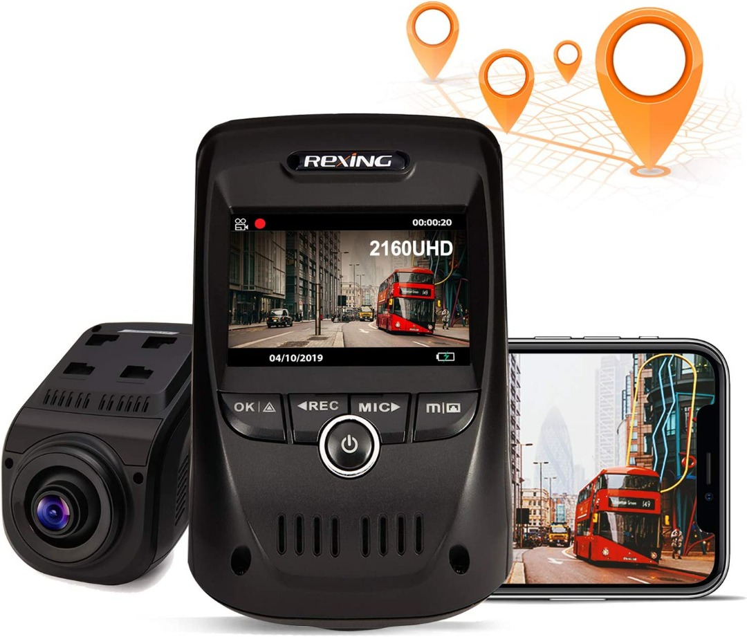 REXING V1 MAX 4K Dash Cam 3840X216030fps UHD WiFi GPS Car Dash Camera