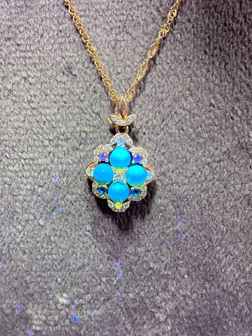 Blue amber necklace hotsell