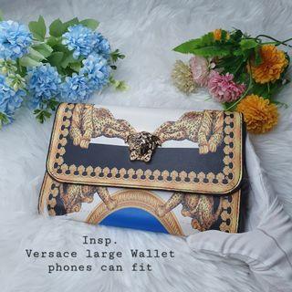 SALE VERSACE Large clutches for women wallet fits phone large wallet handy wallet spacious wallet prelove wallet sale