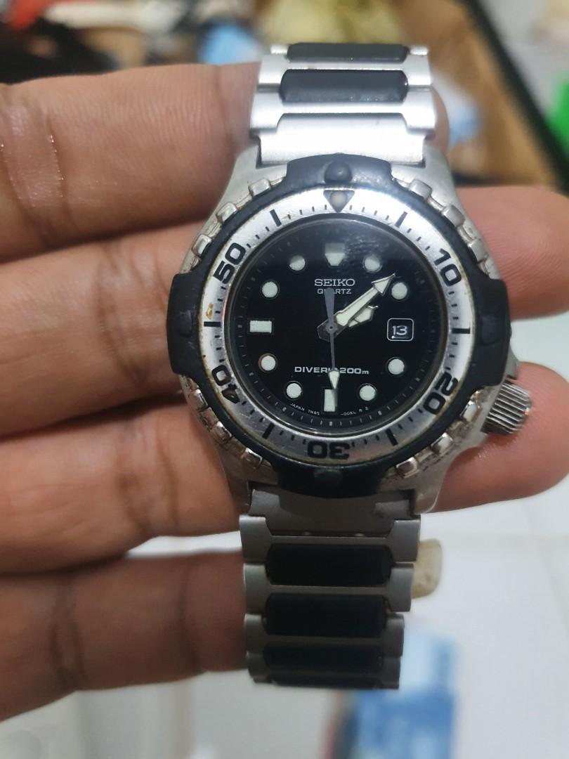 seiko scuba divers 200 m 7N85-0080, Men's Fashion, Watches & Accessories,  Watches on Carousell