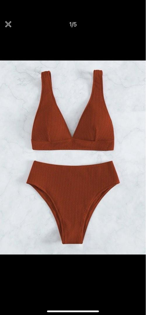 SHEIN Textured Bikini Swimsuit, Women's Fashion, Swimwear, Bikinis
