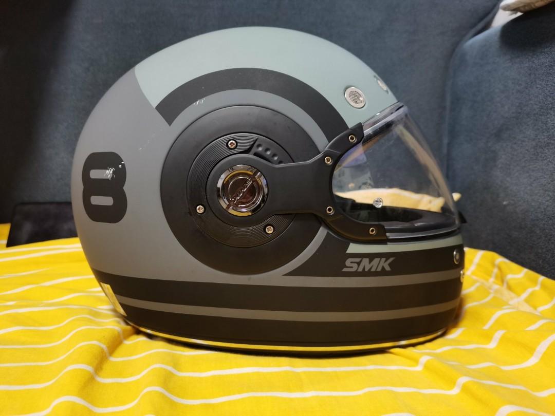 SMK Retro Ranko Full Face Helmet, Motorbikes, Motorbike Parts