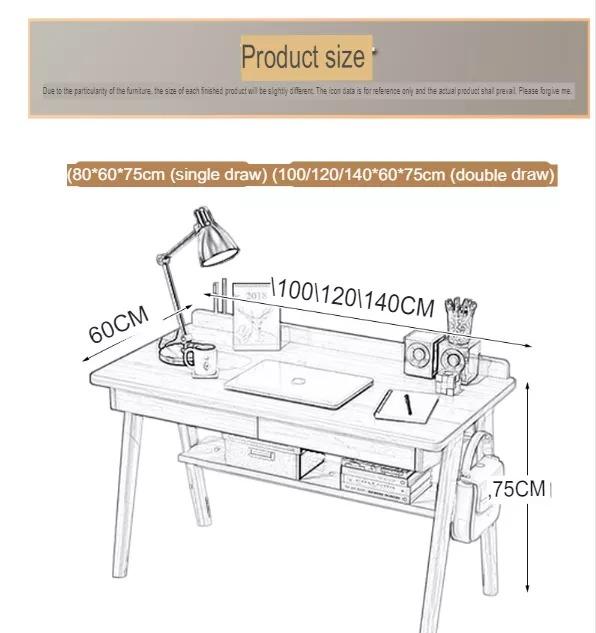 Study Table Desktop Home Office Desk Organizer Dressing Table Furniture ...