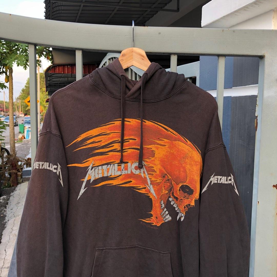 Metallica flaming skull hoodie sales