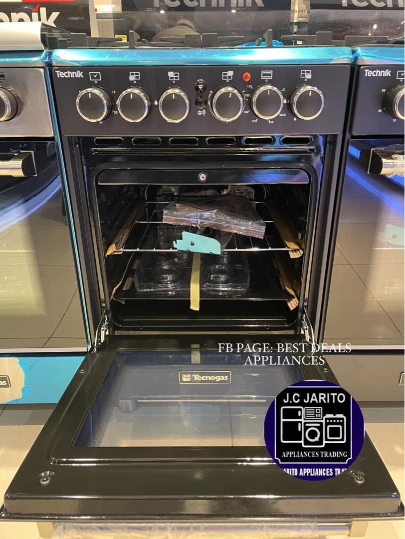 TECNOGAS GAS RANGE 3 GAS 1 ELECTRIC 50cm MATTE BLACK, TV & Home