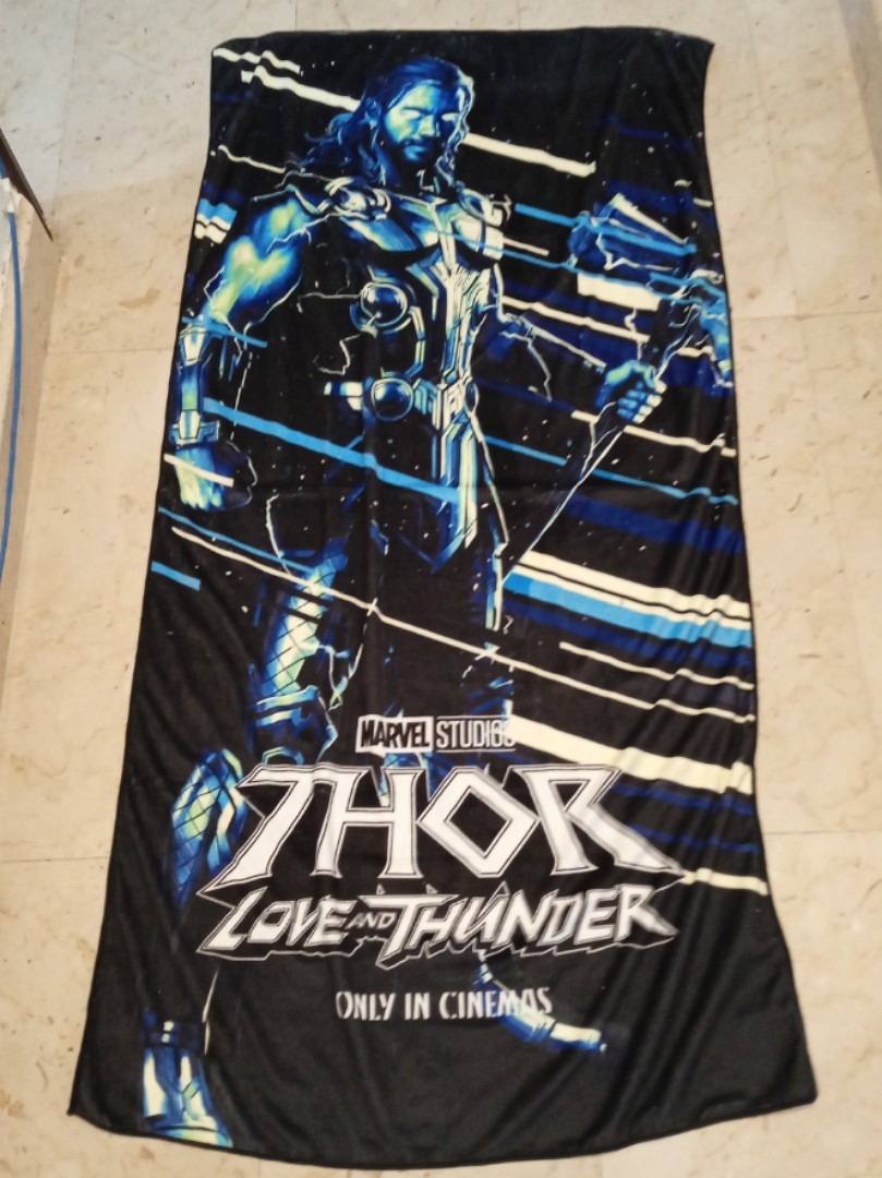 Thor Love and Thunder towel, Hobbies & Toys, Memorabilia & Collectibles ...